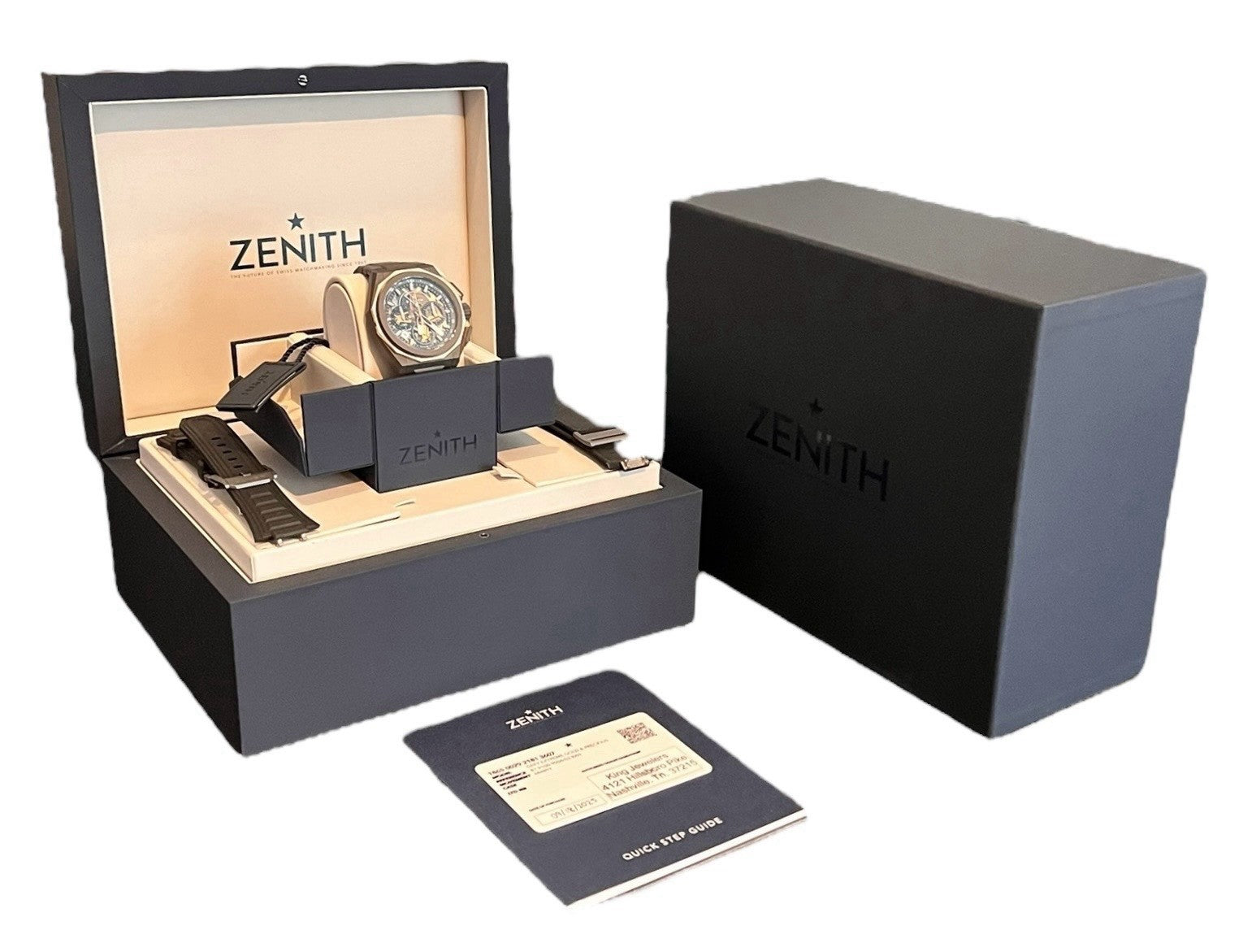 NEW 2025 Zenith Defy Titanium Black Dial 45mm Automatic Mens Watch 87.9100.9004