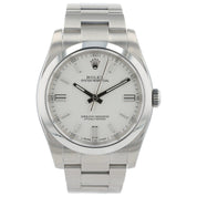Rolex Oyster Perpetual White Dial Stainless Steel 36mm Automatic Mens 116000