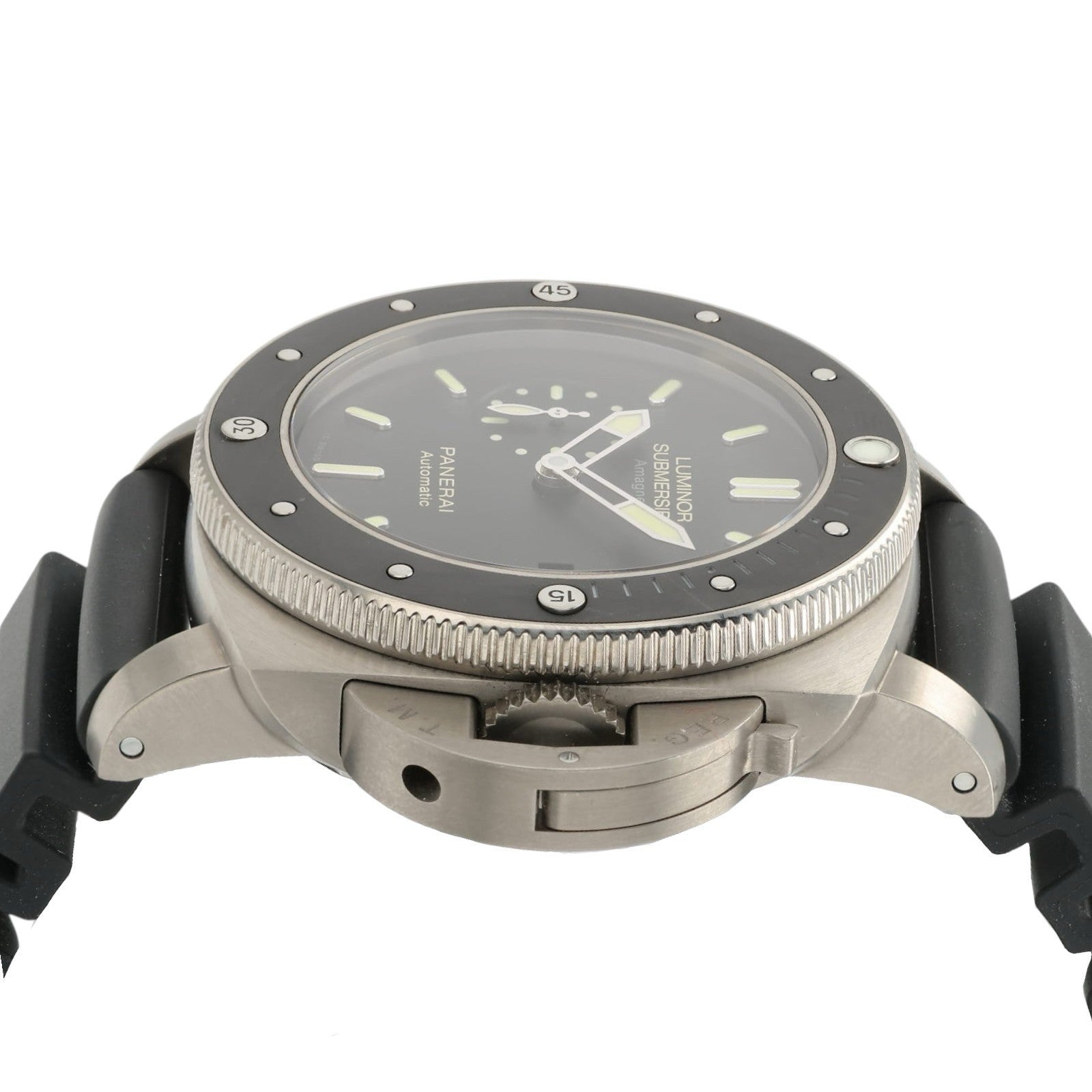 Panerai Luminor Black Dial Titanium 47mm Automatic Movement Mens Watch PAM00389
