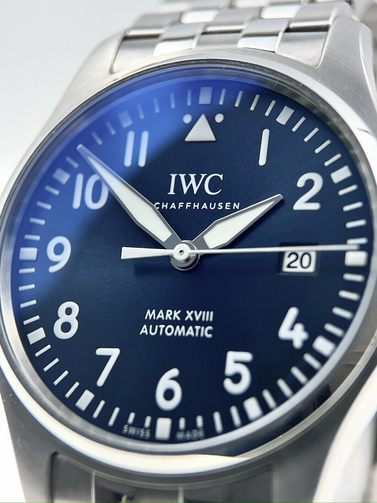 IWC Pilot Mark XVIII Steel Blue 40mm Automatic Men’s Watch IW327004