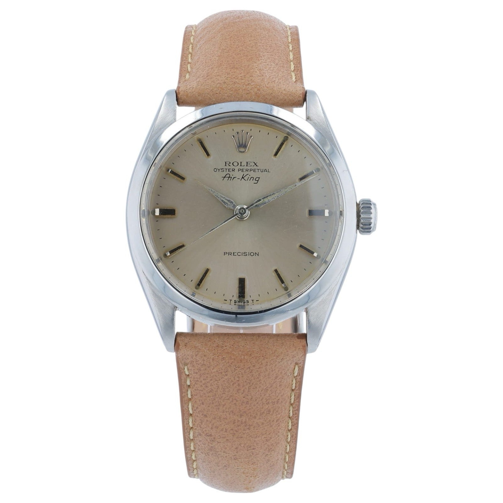 Rolex Air King Stainless Steel Champagne Dial 34mm Automatic Men’s Watch 5500