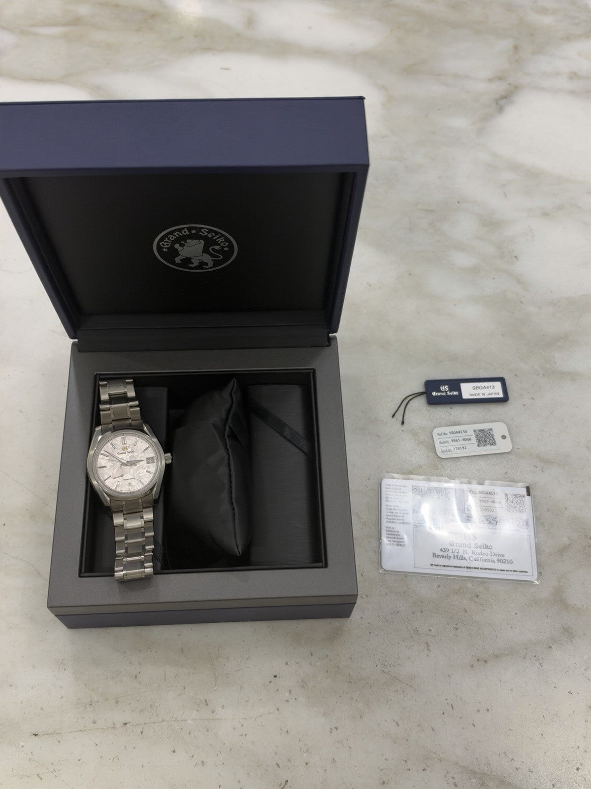 2023 Grand Seiko Heritage “Shunbun” Pink Dial Titanium 40mm Watch SBGA413