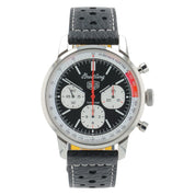 Breitling Top Time Stainless Steel Black Dial 41mm Automatic Mens Watch AB0176