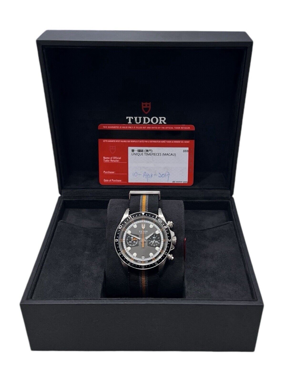 2017 Tudor Heritage Chrono Steel Black Dial 42mm Automatic Men's Watch 70330N