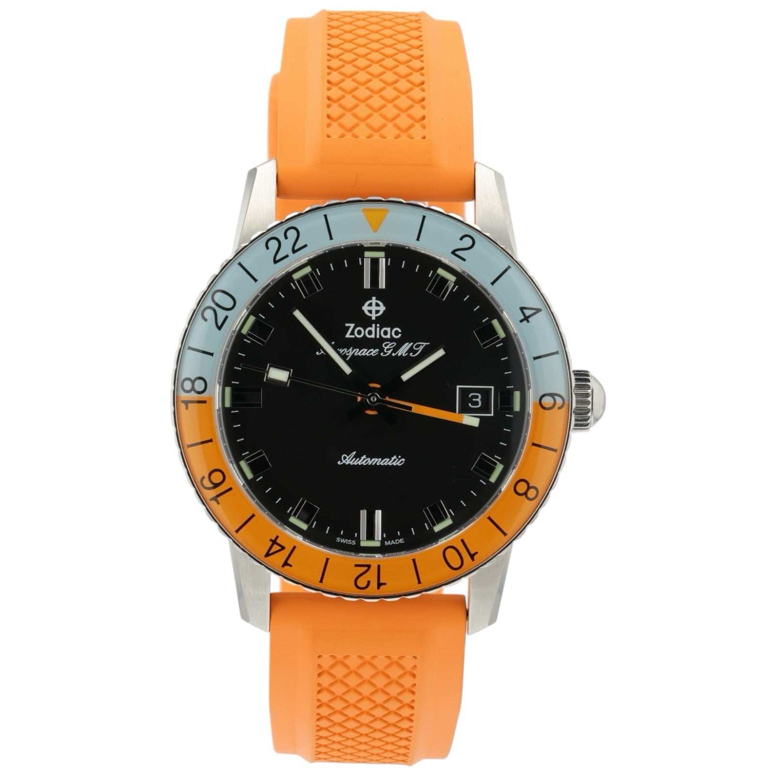 Zodiac Aerospace Black Dial Stainless Steel 40mm Automatic Men’s Watch ZO9401