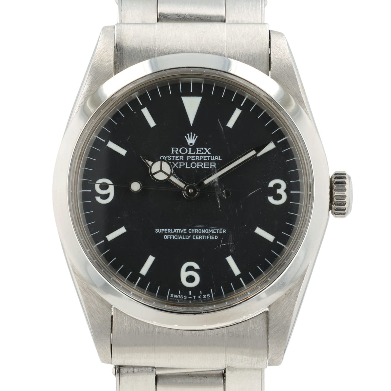 Rolex Explorer Black Dial Stainless Steel 36mm Automatic Men's Watch 1016