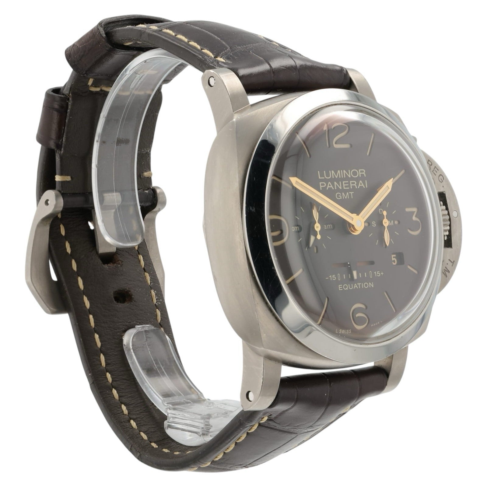 Panerai Luminor GMT Brown Dial Titanium 47mm Manual Wind Men’s Watch PAM00656