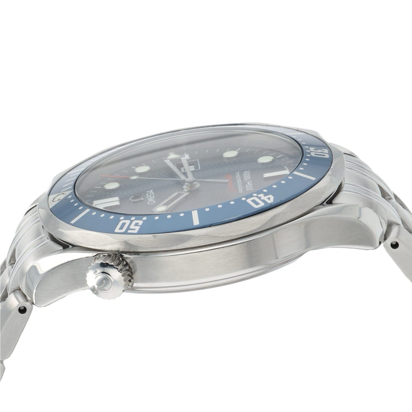 Omega Seamaster Diver Stainless Steel Blue Dial 41mm Quartz Mens 2221.80.00