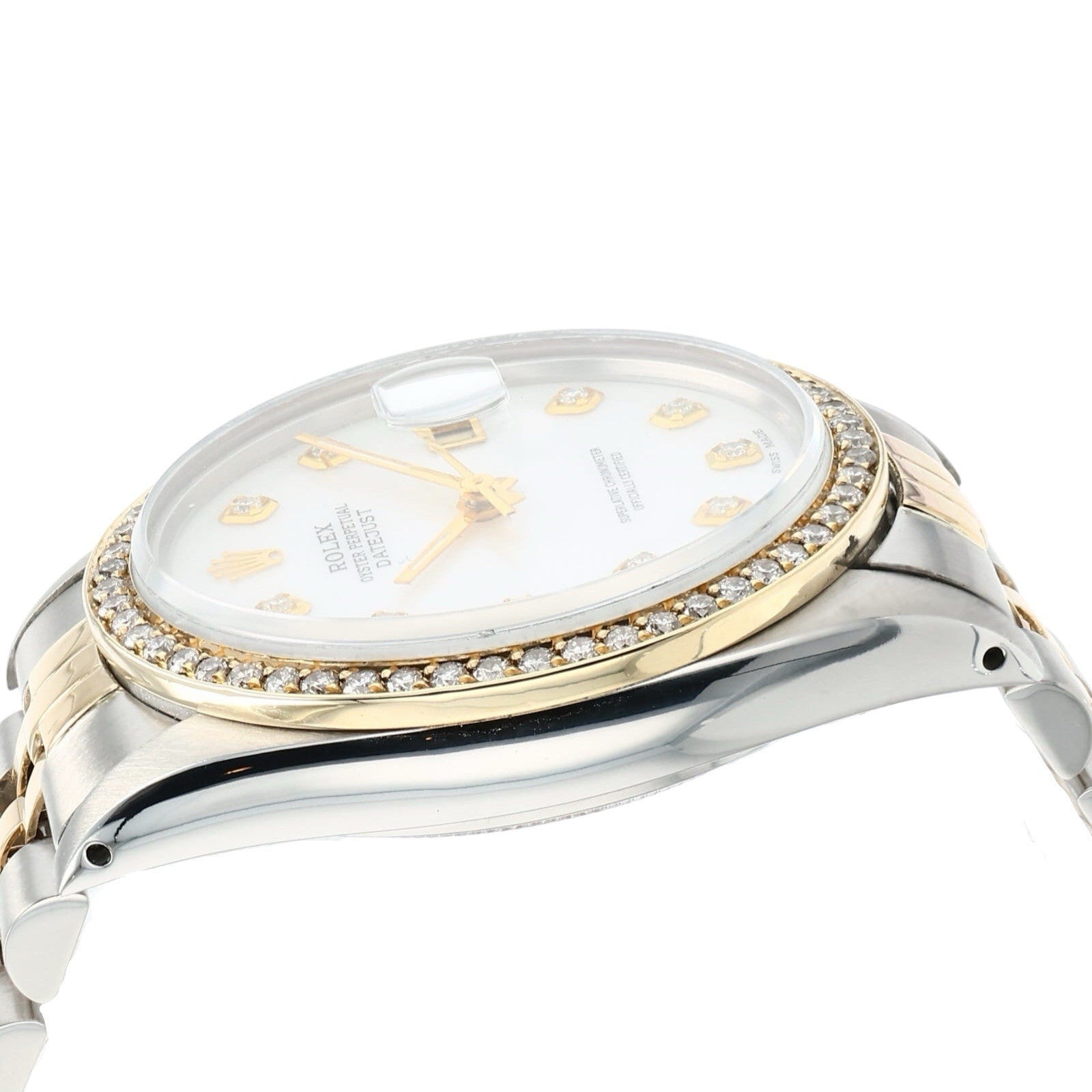 Rolex Datejust 36 Gold & Steel Mother Of Pearl Dial 36mm Automatic Men’s 16013