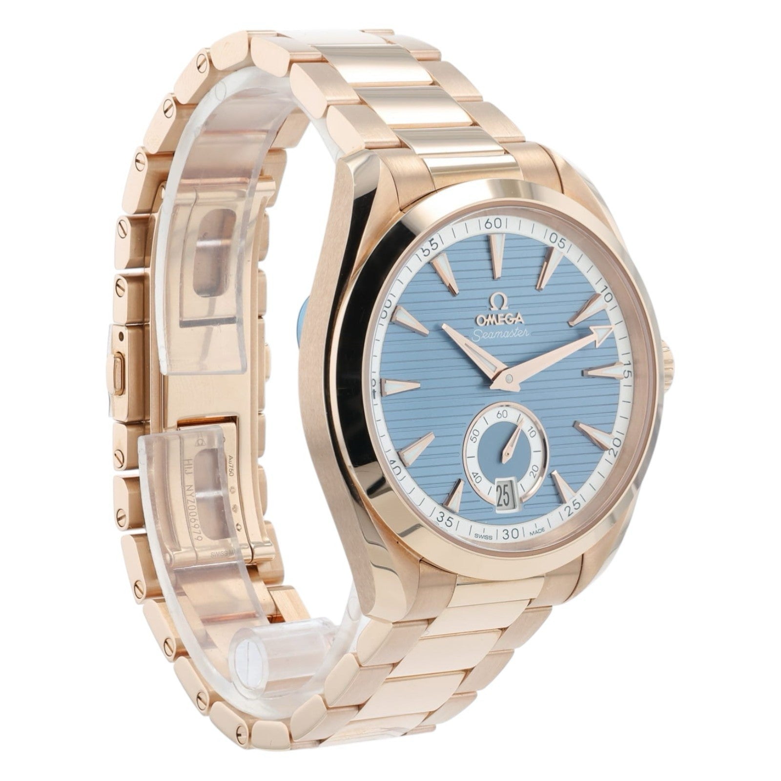 Omega Aqua Tera Blue Dial 18k Rose Gold 41mm Automatic Mens 220.50.41.21.03.001