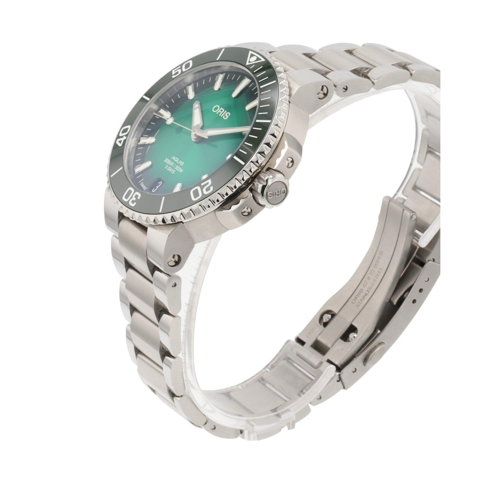 Oris Aquis Date Stainless Steel Green Dial 42mm Automatic Men’s Watch 7769