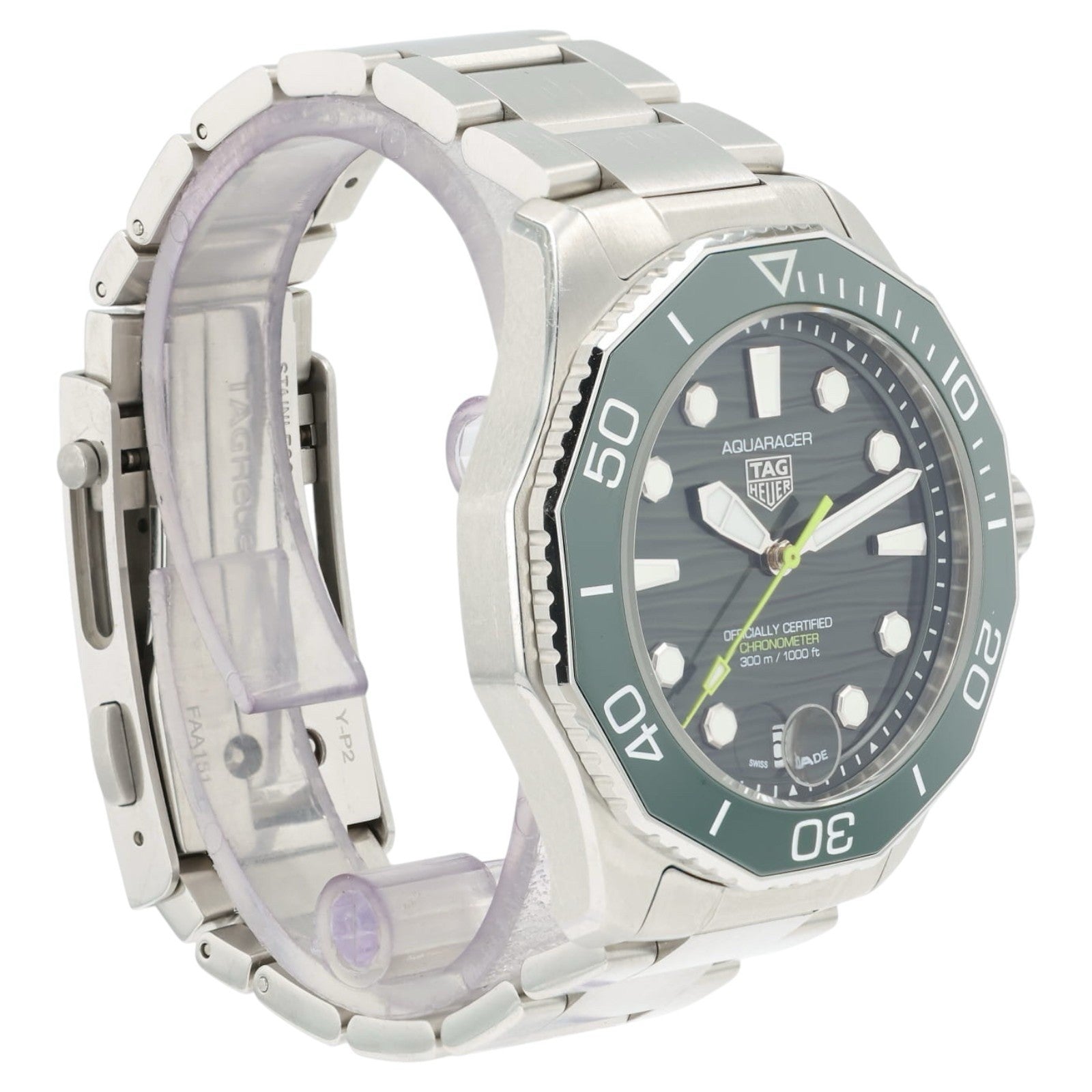 Tag Heuer Aquaracer Green Dial Stainless Steel 42mm Automatic Mens Watch WBP5116