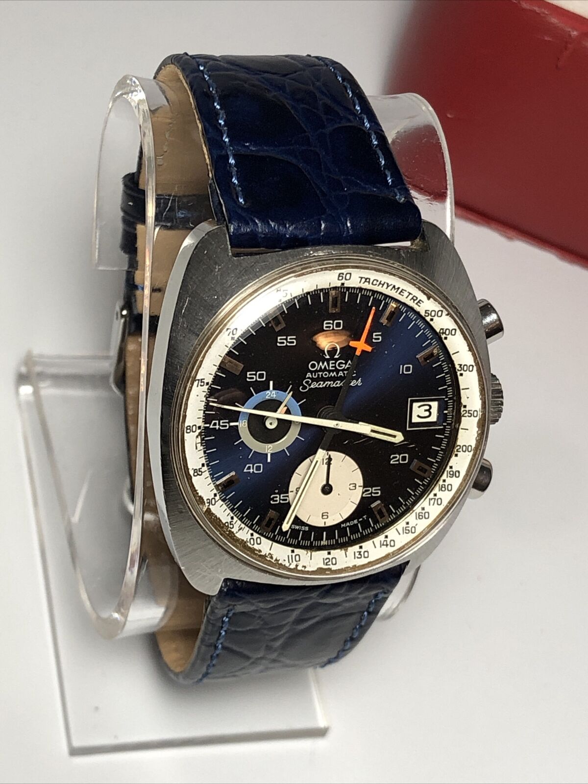 Omega Seamaster 176.007 Blue Dial Chronograph Automatic Steel - PLEASE READ