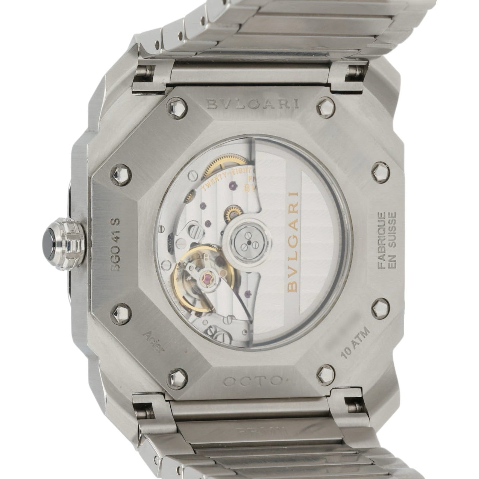 Bvlgari Octo Black Dial Stainless Steel 41mm Automatic Movement Mens Watch BG041