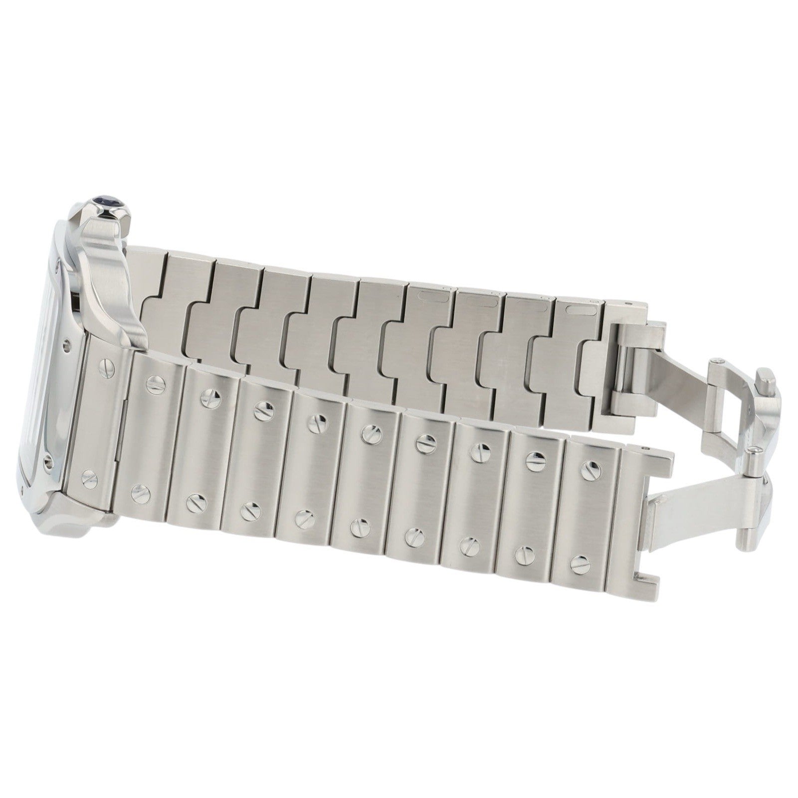 Cartier Santos Large Steel Silver Dial 39x47mm Automatic Mens Watch WSSA0018