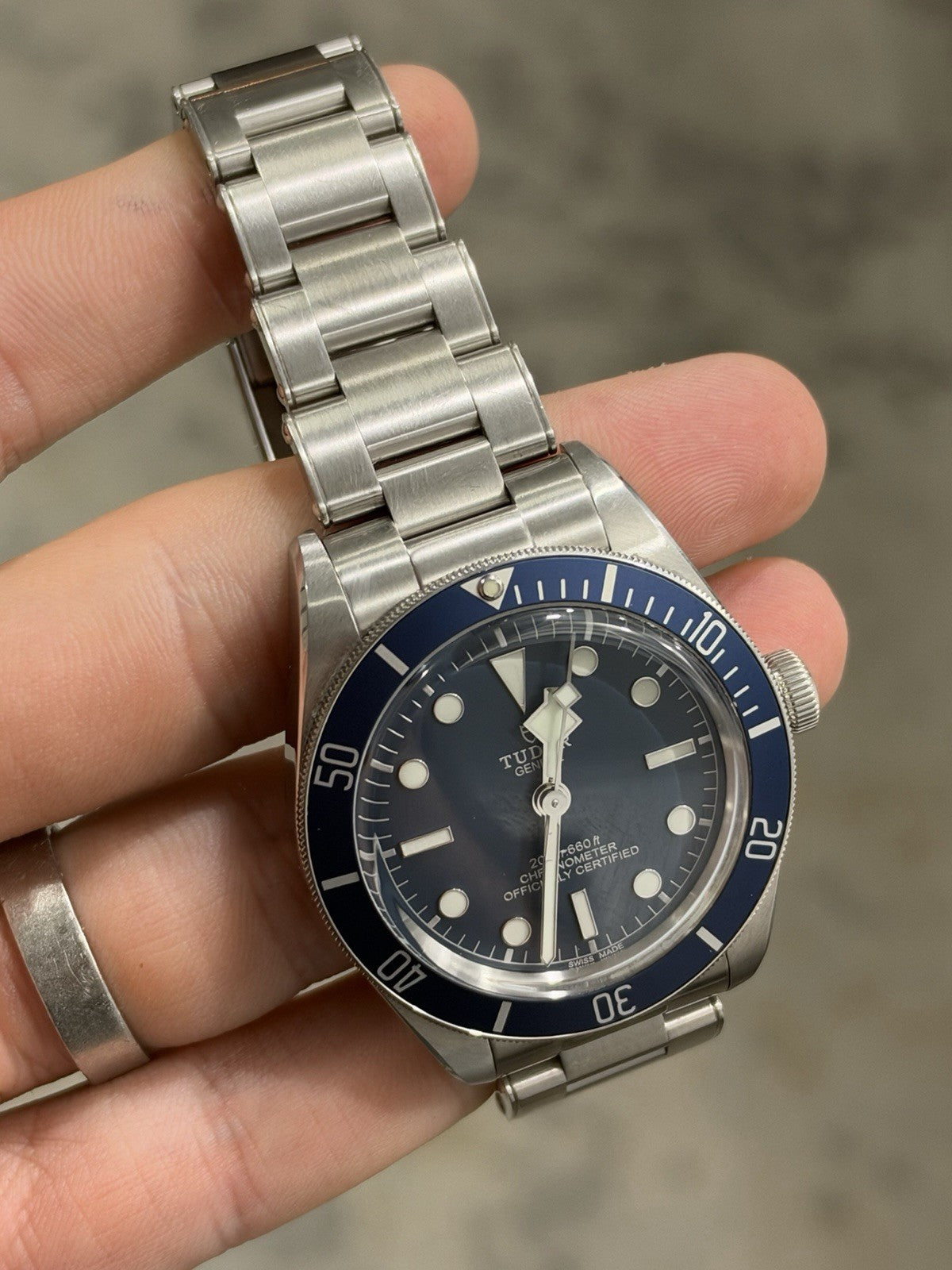 Tudor Black Bay 79030B Stainless Steel Mens Automatic Watch W/ Service Card