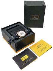 Breitling Transocean Chrono 18k Rose Gold White Dial 46mm Automatic Watch RB0510