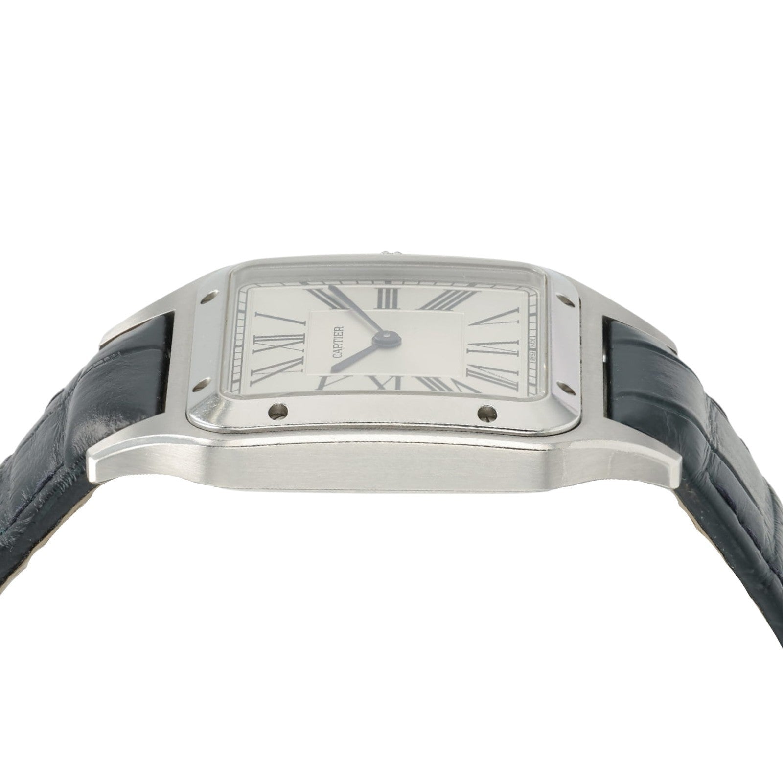 Cartier Santos Dumont Silver Dial Stainless Steel 31mm Quartz Mens WSSA0022