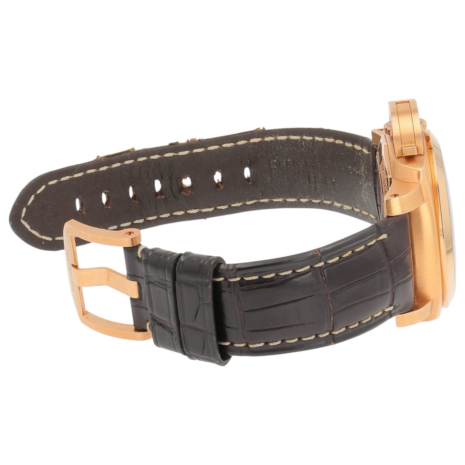 Panerai Luminor 18k Rose Gold Brown Dial 42mm Automatic Men’s Watch PAM00393