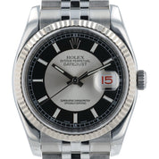 Rolex Datejust Tuxedo Dial Steel 36mm Automatic Men's Watch 116234 - Full Set