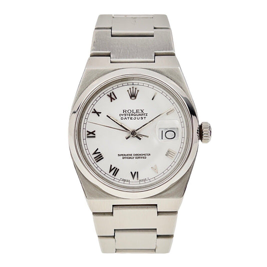 Rolex Oysterquartz Stainless Steel White 36mm Quartz Men’s Watch 17000