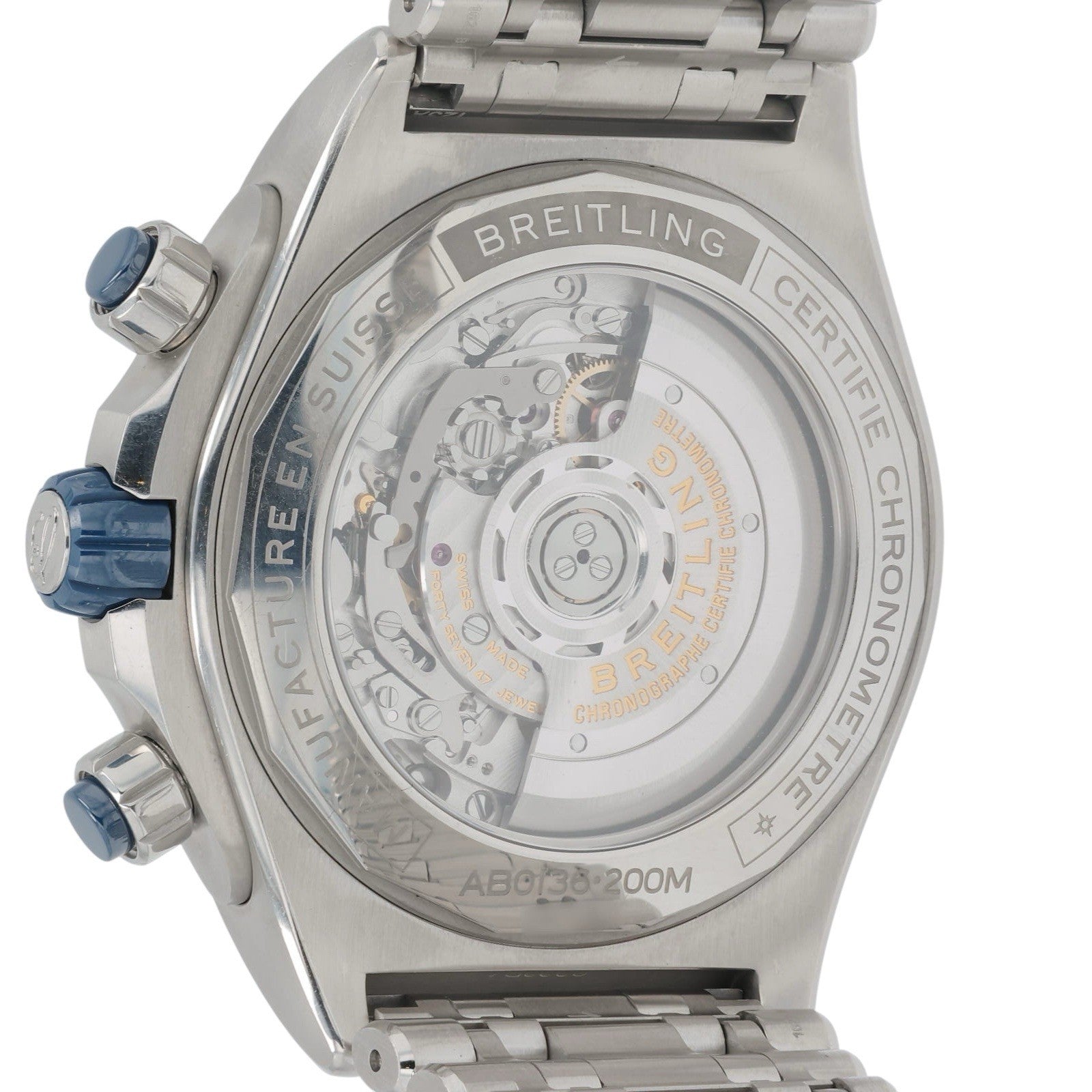 Breitling Super Chronomat B01 Steel Blue Dial 44mm Automatic Men’s Watch AB0136