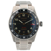 Longines Spirit Zulu Time Titanium Black Dial 39mm Automatic Mens Watch L3.802.1