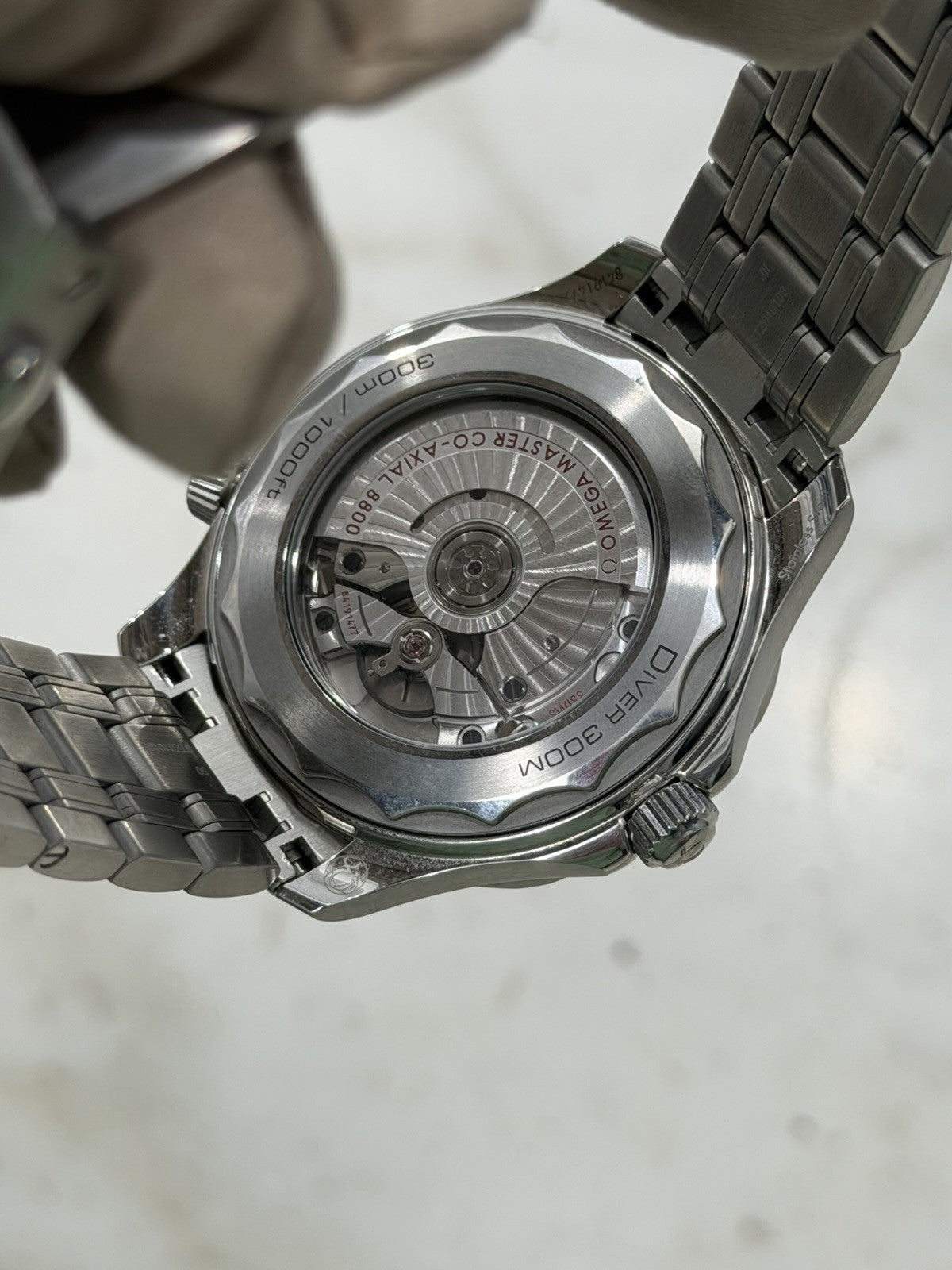 2022 Omega Seamaster Wave 300m Diver Blue Ceramic Watch 210.30.42.20.03.001