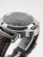 Panerai Luminor Stainless Steel Black Dial 44mm Manual Wind Mens Watch PAM00590