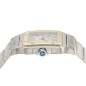 Cartier Santos Galbee Silver Dial 18k Yellow Gold & Steel 29mm Watch W20011C4