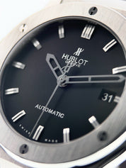 Hublot Classic Fusion Titanium Black Dial 45mm Automatic Mens 511.NX.1170.RX