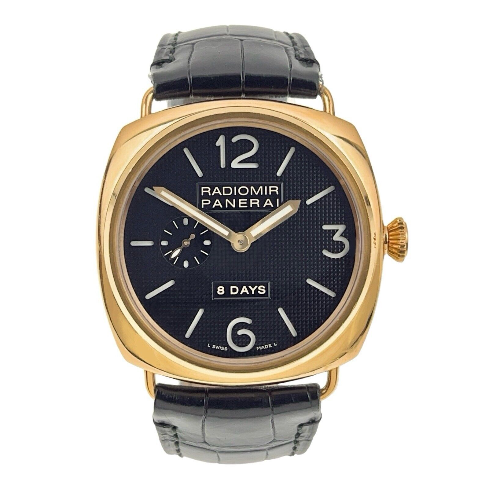 Panerai Radiomir 8 Days 18k Yellow Gold 45mm Manual Wind Mens Watch PAM00197