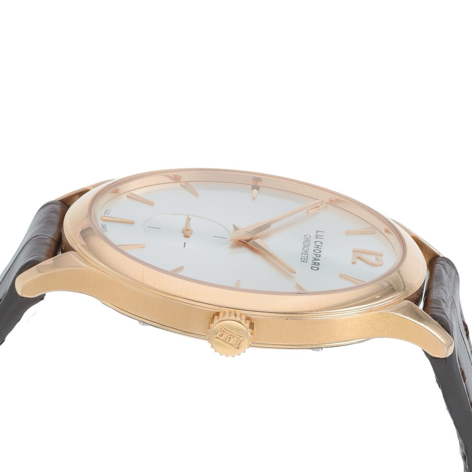 Chopard L.U.C 18k Rose Gold Silver Dial 40mm Automatic Movement Mens 161948