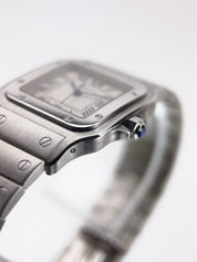 Cartier Santos Galbee Stainless Steel Silver Dial 29mm Quartz Men's Watch 1564
