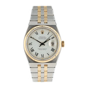 Rolex Datejust OysterQuartz Gold & Steel White Dial 36mm Quartz Mens Watch 17013