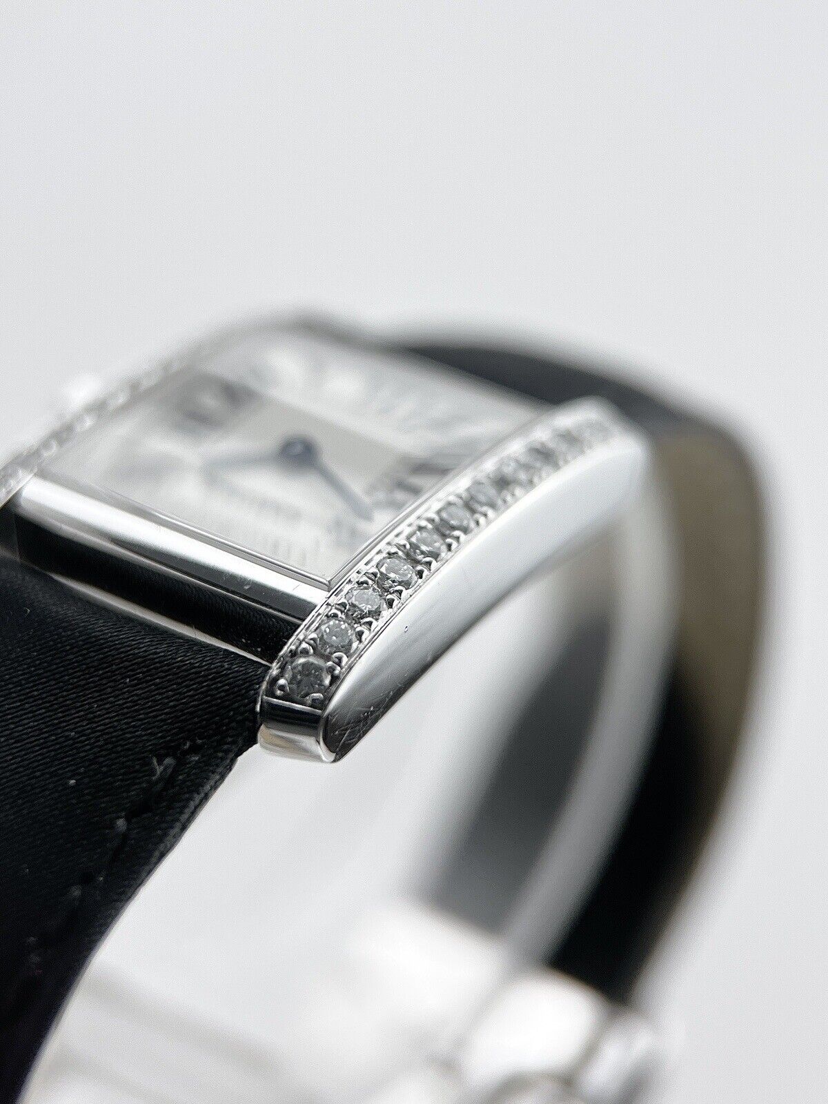 Cartier Tank Francaise 18K White Gold 30mm Factory Diamonds 2403 - B/P