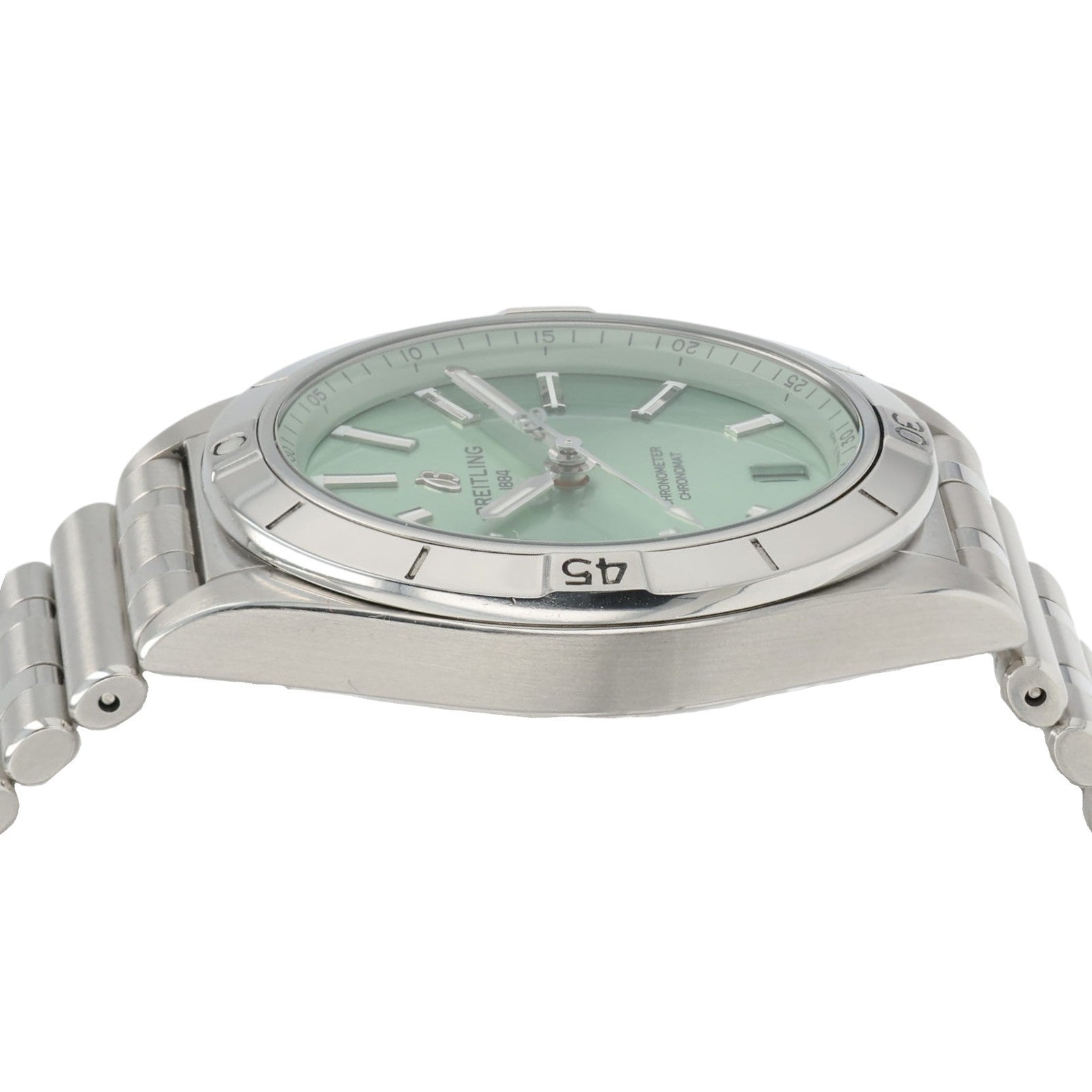 Breitling Chronomat Green Dial Stainless Steel 36mm Automatic Mens Watch A10380