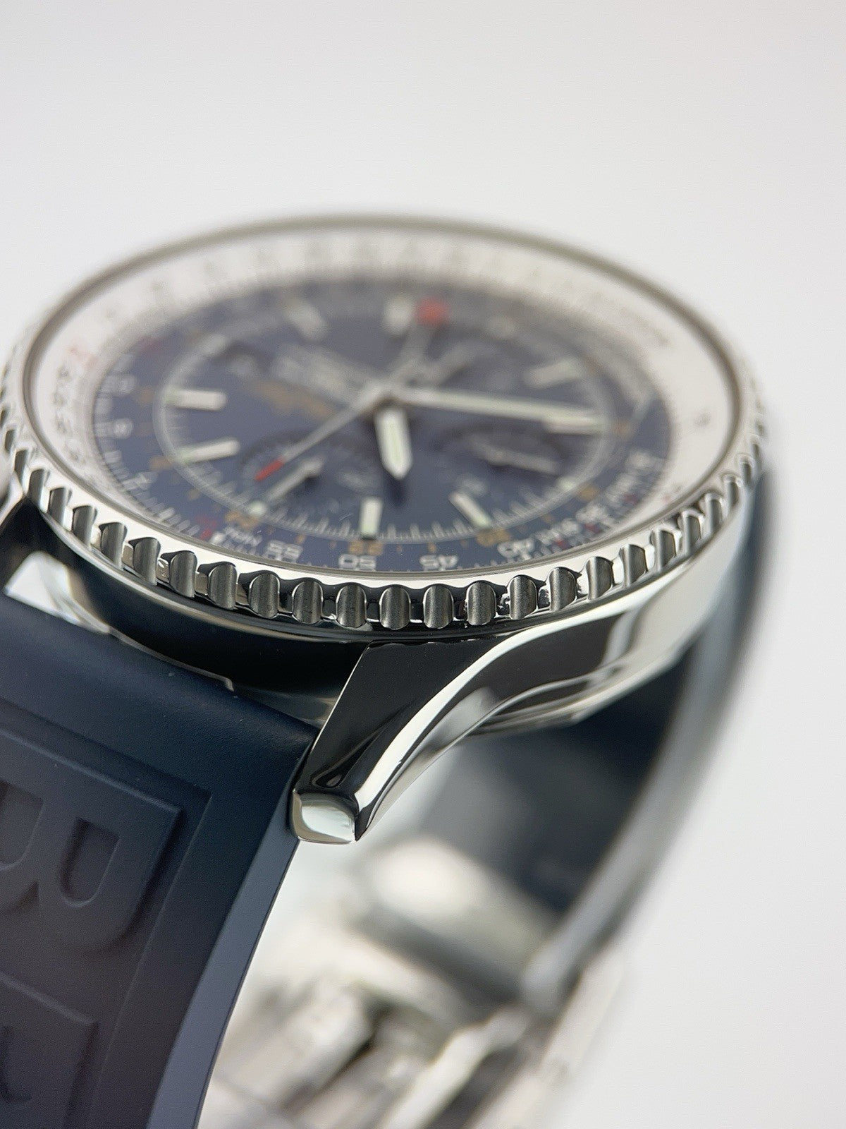 Breitling Navitimer World Stainless Steel Blue Dial 46mm Automatic Mens A24322