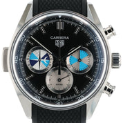 Tag Heuer Carrera Stainless Steel Black Dial 42mm Automatic Mens Watch CBS2014