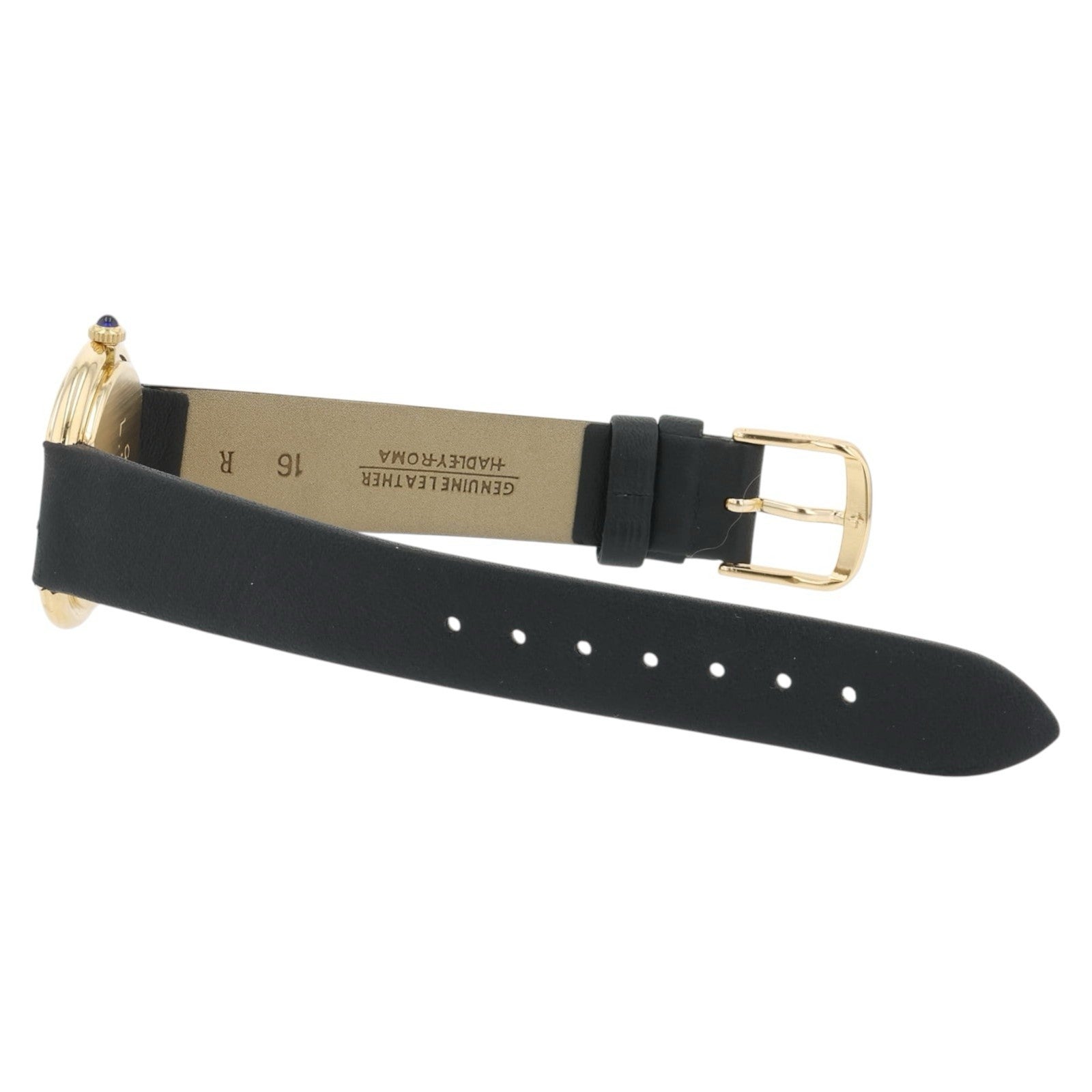 Cartier Stepped Ellipse 18k Yellow Gold 28mm White Dial Manual Wind Watch 7809