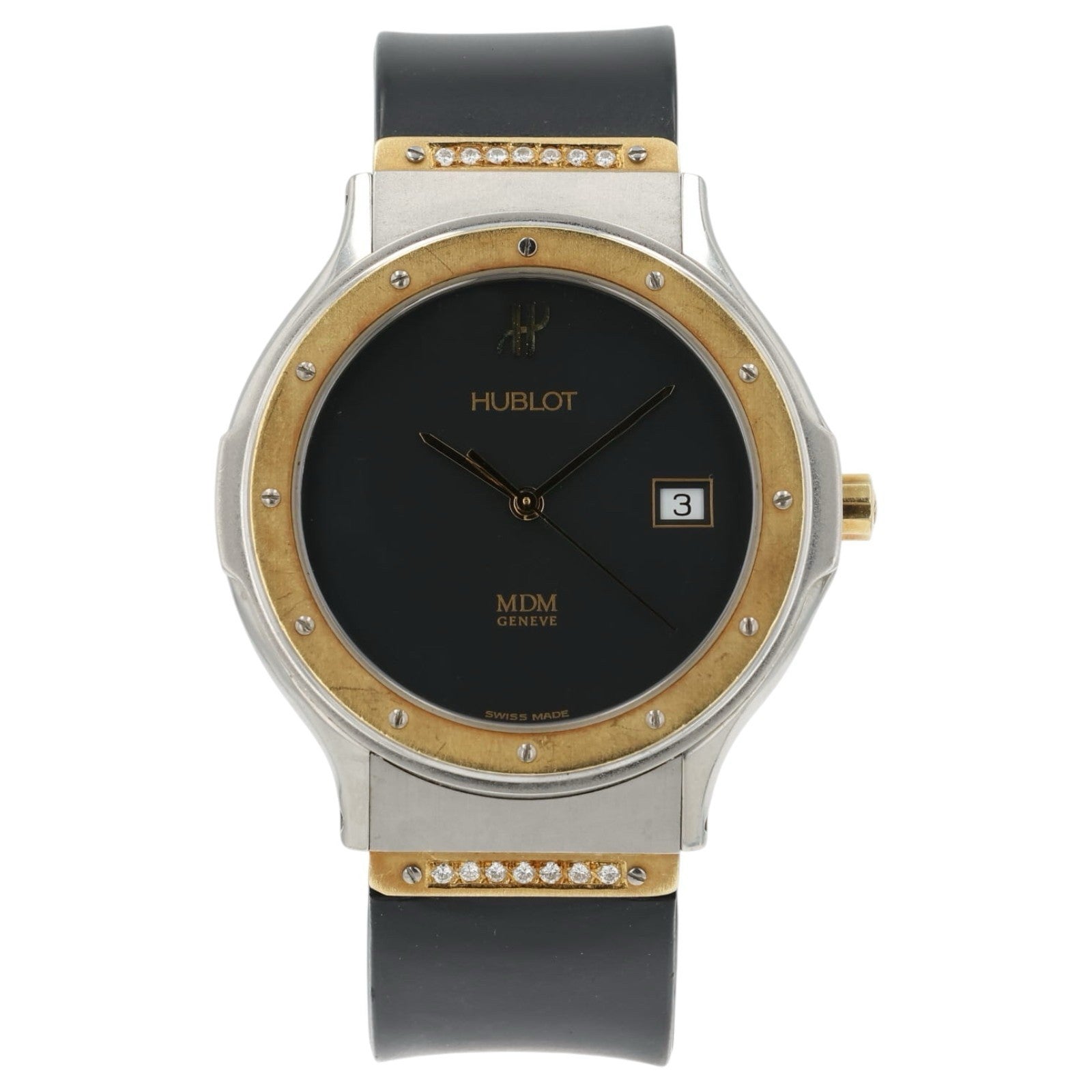 Hublot Classic Black Dial Gold & Steel 35mm Quartz Movement Unisex Watch 1521.1