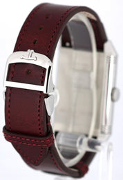 Jaeger LeCoultre Reverso Tribute Steel Manual Wind Burgundy 214.8.62 Watch