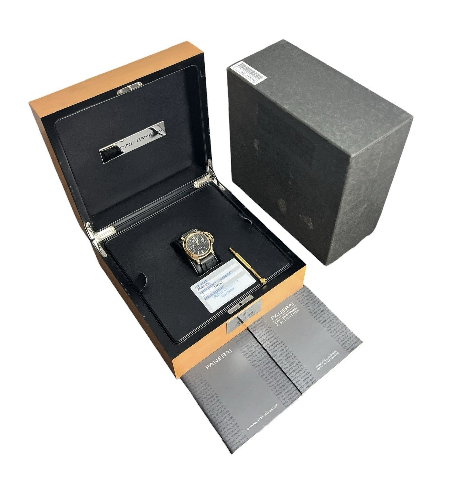 Panerai Luminor Marina Black Dial 18k Yellow Gold 44mm Automatic Mens PAM00140