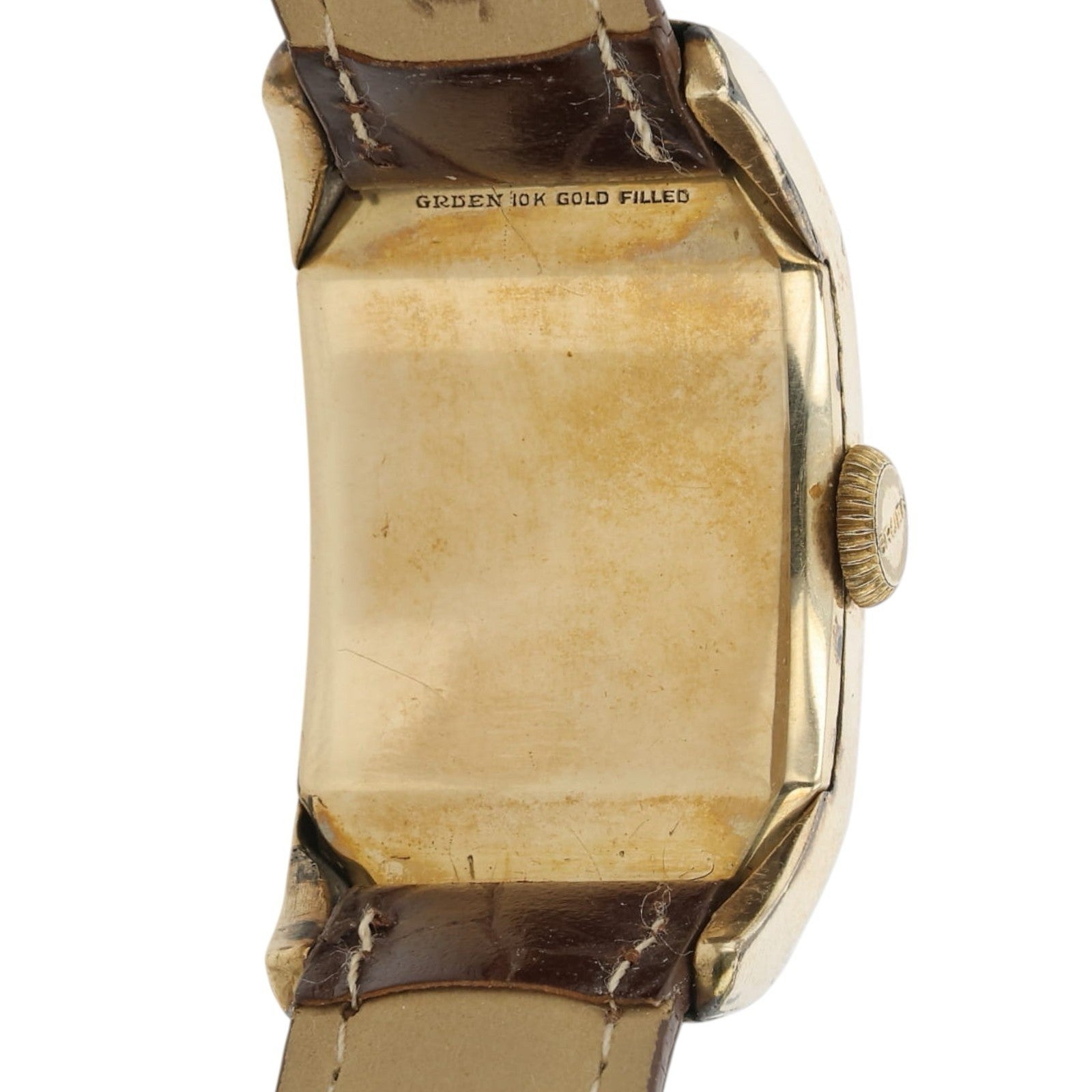 Gruen Curvex Gold Filled Silver Dial 20mm Wind Up Unisex Watch Side Lord Extreme