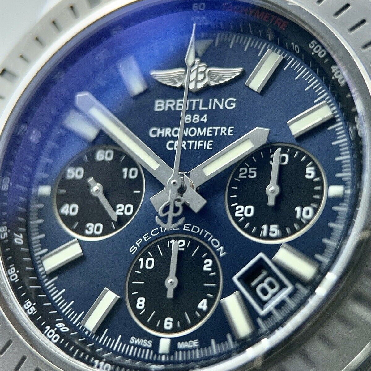 Breitling Chronomat 44 Blue Dial AB0115 | Birmingham Luxury Watches Michigan