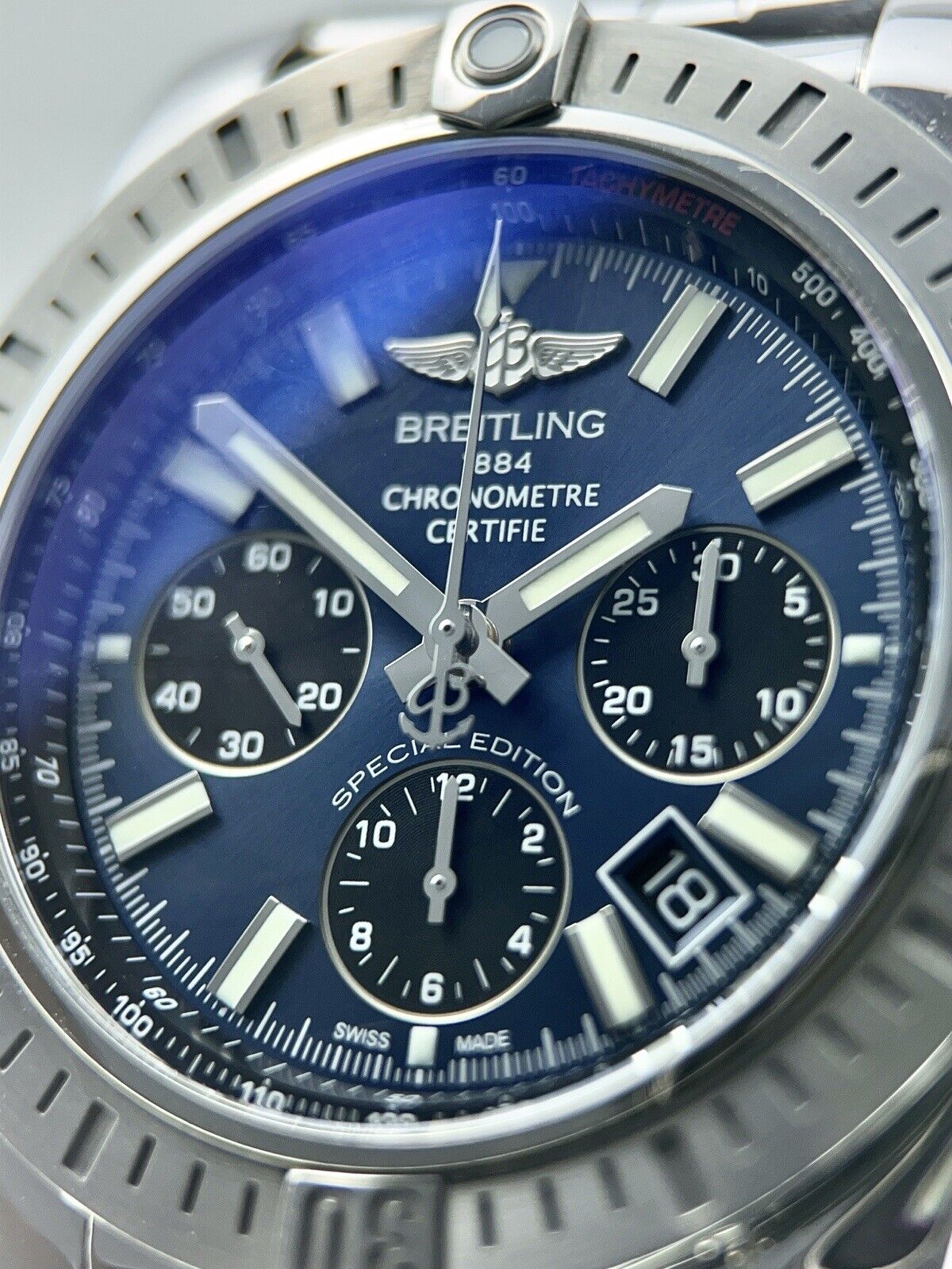 Breitling Chronomat 44 Blue Dial AB0115 | Birmingham Luxury Watches Michigan