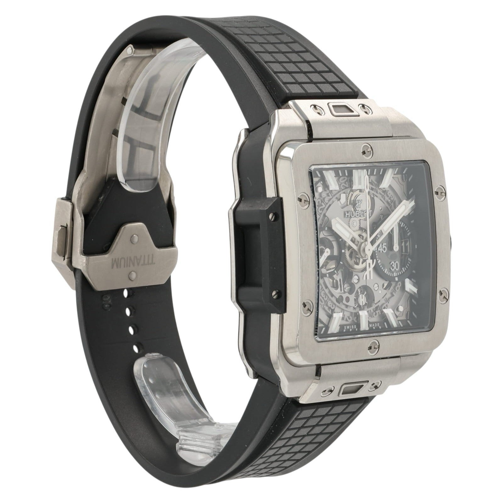 Hublot Square Bang Skeleton Dial Titanium 42mm Automatic Mens 821.NX.0170.RX