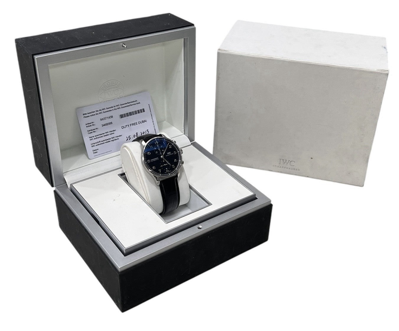 IWC Portuguese Stainless Steel Black Dial 41mm Automatic Men's Watch IW371438