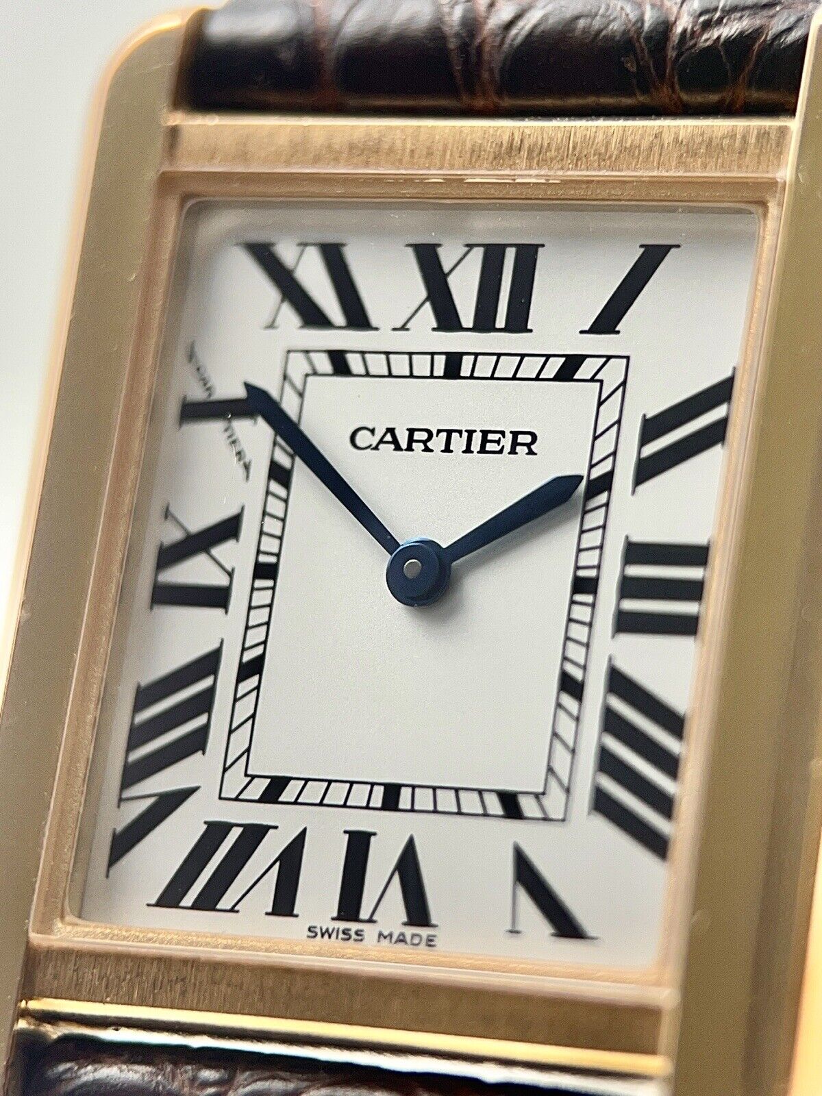 Cartier Tank Solo Steel and 18k Rose Gold 24mm Quartz Ladies Watch W5200024