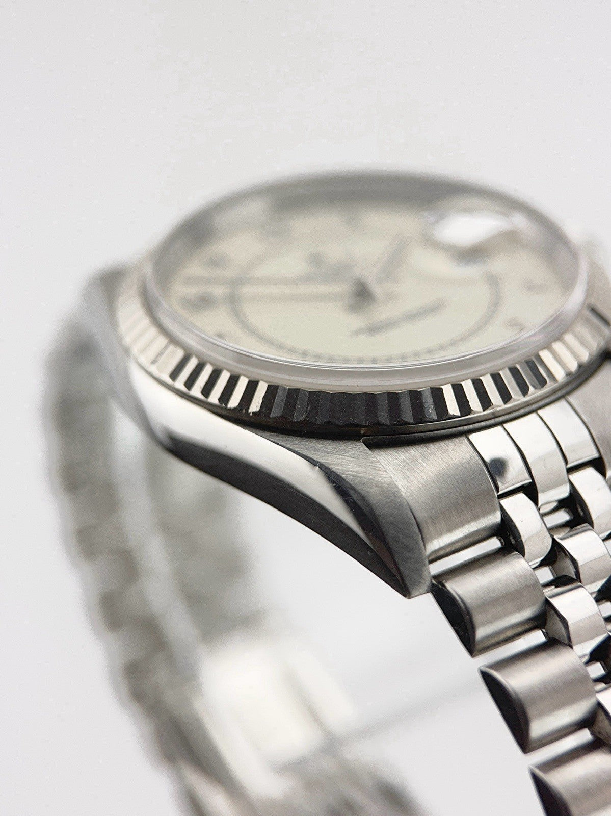 Rolex Datejust 36mm Cream Boiler Gauge Steel Cream Dial 36mm Men's Watch 16234